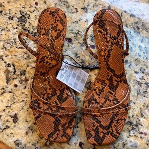 Zara snakeprint heels